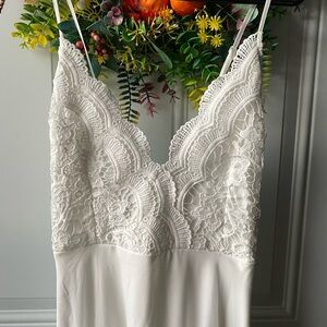 Lulu's Ivory Lace Dress